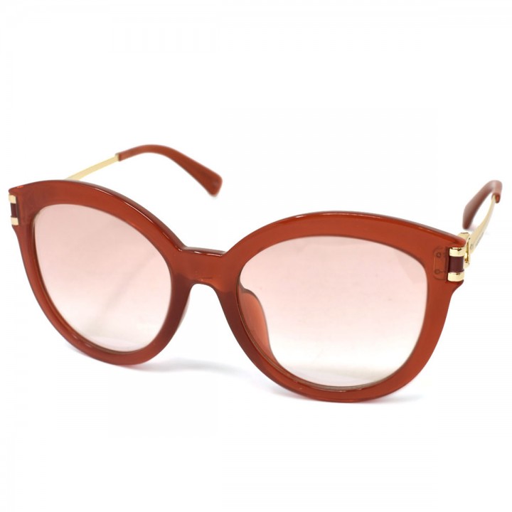 Longchamp Sunglasses Woman Clear Orange Gold LO604SA-726