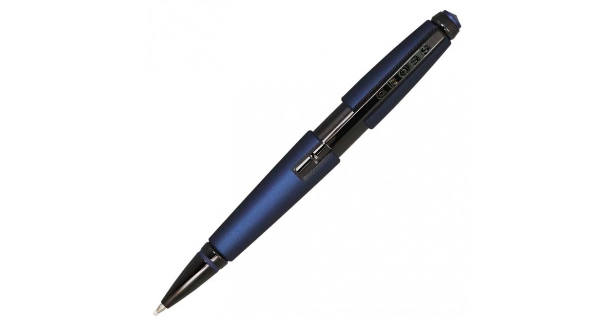 Cross Rollerball Pen Edge Matte Blue Lacquer NAT0555-12 | Sakurawatches.com