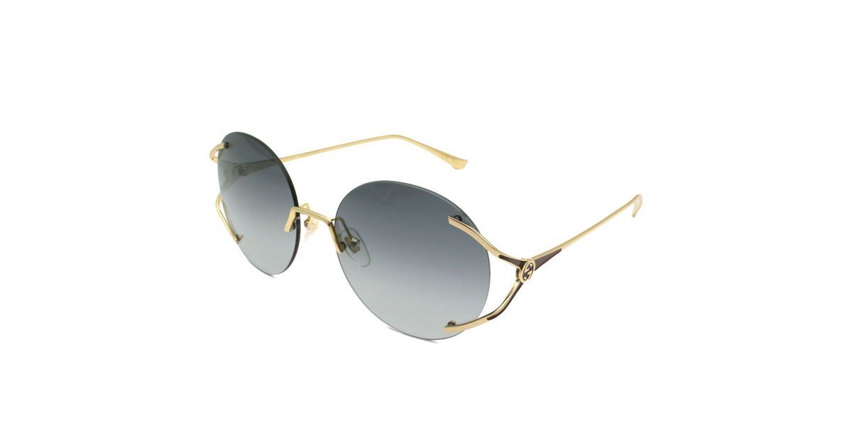 Gucci Sunglasses Woman Gold GG0645S-001 | Sakurawatches.com