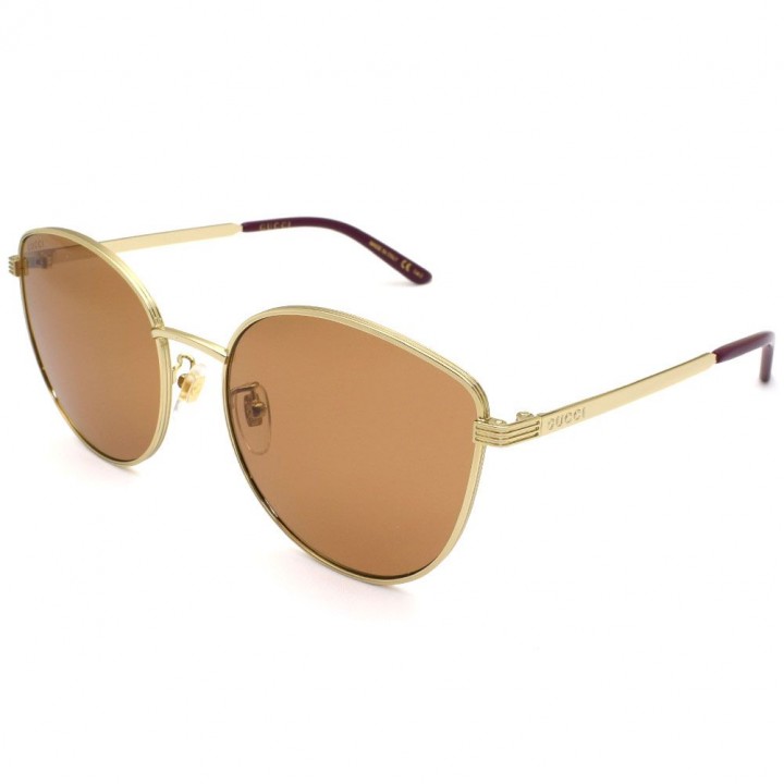 Gucci Sunglasses Woman Gold GG0807SA-002